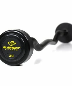 UFG Strength Commercial Virgin Rubber Round Curl Barbell SET