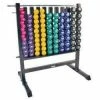 Power Systems Strength Dumbbell Storage Rack W/ 44 Deluxe Vinyl DB Pairs Dumbbell Storage Rack W/ 44 Vinyl Pairs DB