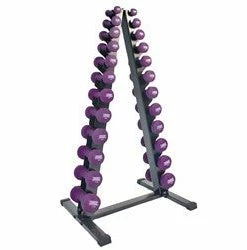 Power Systems Neoprene Vinyl Vertical DB Rack W/Neoprene DB Set 1-15 Lb Strength