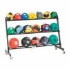 Power Systems 3-Tier Med Ball Rack General Fitness