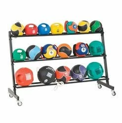 Power Systems 3-Tier Med Ball Rack General Fitness
