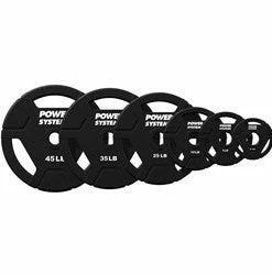 Power Systems Elite Urethane Olympic Grip Plates Strength