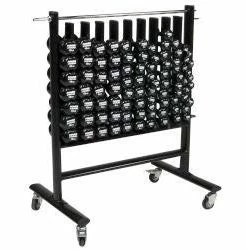 Power Systems Dumbbell Storage Rack W/44 Pairs Of APPLE Vinyl DB