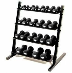 Power Systems Vinyl Horizontal DB Rack W/ APPLE DB Set 1-15 Lb Strength