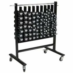 Power Systems Neoprene/Vinyl Dumbbell Storage Rack W/ Casters 1 Power Systems Neoprene/Vinyl Dumbbell Storage Rack W/ Casters