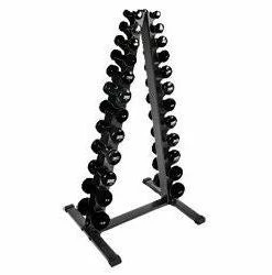 Power Systems Strength Vinyl Vertical DB Rack W/ APPLE Vinyl DB Set 1-15 Lb