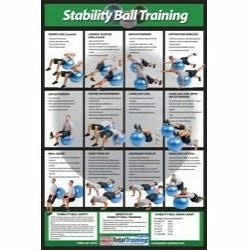 Power Systems Stability Ball Training Poster General Fitness