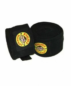 UFG Fight Monkey Mexican Hand Wraps - Pair Black Boxing-MMA